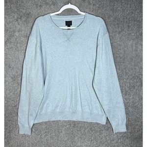 14th & Union Sweater Mens XXL Blue Raindrop Cotton Cashmere Knit Long Sleeve New